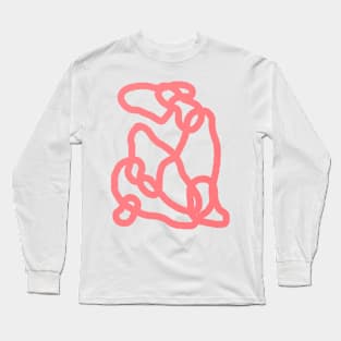 Henri Matisse blue nude pink line art print Long Sleeve T-Shirt